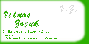 vilmos zozuk business card